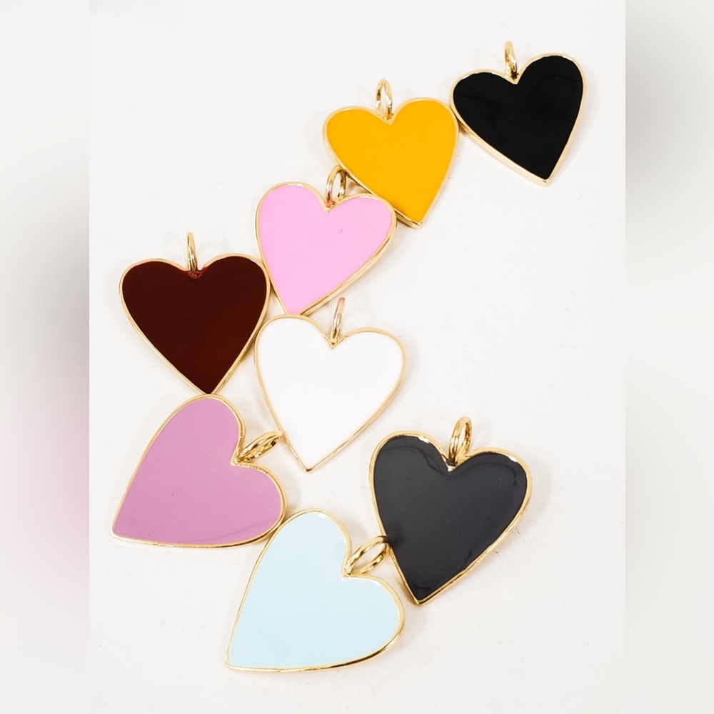 Oak & Ivy Enamel Heart Charm Pendant